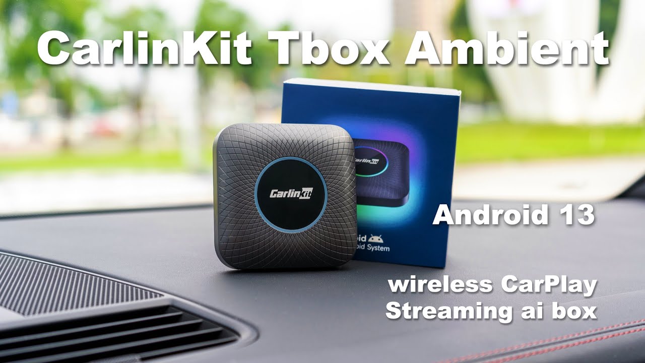 CarlinKit Tbox LED  Wireless CarPlay+Android Auto+Android 13 Streaming box  3 in 1 car adapter 