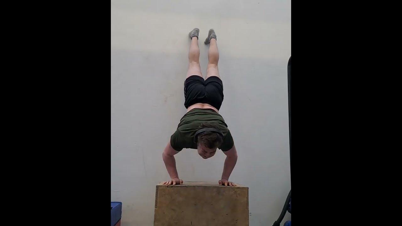 8 full range of motion chest to wall handstand pushups YouTube