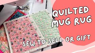 How to Make a Quilted Mug Rug | Easy Fabric Coaster Sewing Tutorial & Christmas Gift