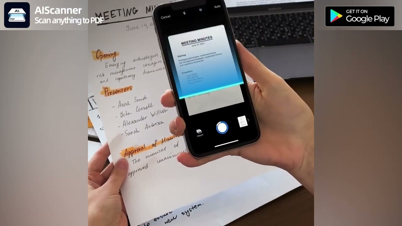 OCR intelligent text recognition, photo scan recognition