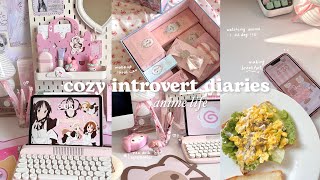 a cozy vlog🎐living an anime life, yum breakfast, makeup haul, desk accessories | aesthetic vlog