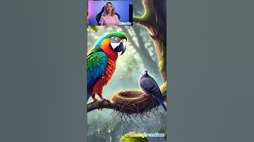 The parrot makes a nest on the grape tree and the pigeon also makes a nest 😭#ai​ #pigeon​ #parrot​