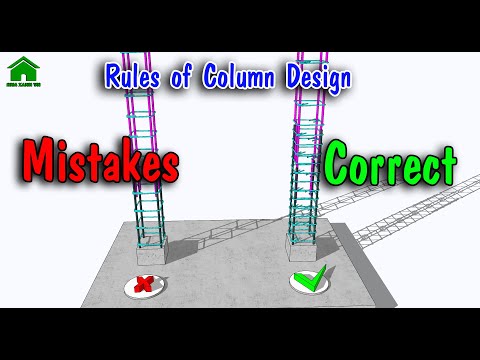 ✅ Don&rsquo;t forget the Basic Rules of Column design rebar reinforcement | Green House Construction