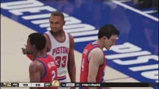 【2K25 NBA Full】All Time Philadelphia 76ers vs All Time Detroit Pistons