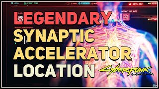 Legendary Synaptic Accelerator Location Cyberpunk 2077