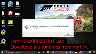 The application was unable to start correctly (0xc000007b) - Forza Horizon 5  Error fixed - RGR