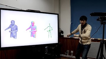 BodyFusion: Real-time Capture of Human Motion and Surface Geometry Using a Single Depth Camera