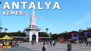 Walking in Antalya Kemer, Turkey - Beautiful Promenade #walk in 2024 (4K Ultra HD, 60fps) #4k