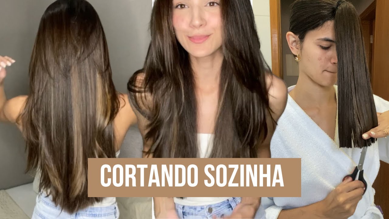 CORTANDO MEU CABELO EM CASA: Corte em camadas