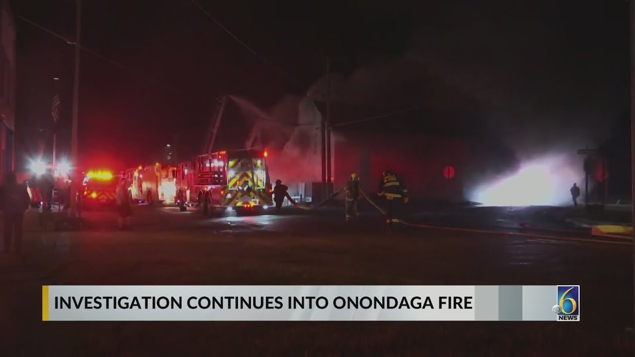 Multiple fire crews respond to the burning Onondaga Tavern - YouTube