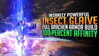 NEW INSANELY HIGH DAMAGE INSECT GLAIVE BUILD! Drachen Armor Set! Monster Hunter World