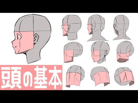 【大事なのはこの意識！】頭をどんな角度からでも自由自在に描く方法