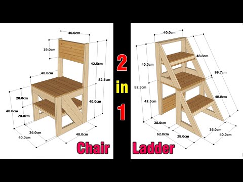 Video: Do-it-yourself Chair (85 Photos): How To Make A Step-ladder Chair Out Of Wood In The Form Of A Transformer, Making Growing Home-made And Folding Models