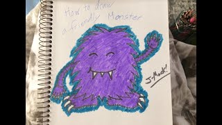 How to draw a cute monster