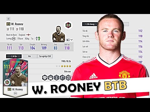 Trải Nghiệm Wayne Rooney BTB +5 Cùng Đội Hình MAN UTD 500Tr Ngon Bổ Rẻ: " Sức Mạnh " QUỶ ĐẦU ĐÀN