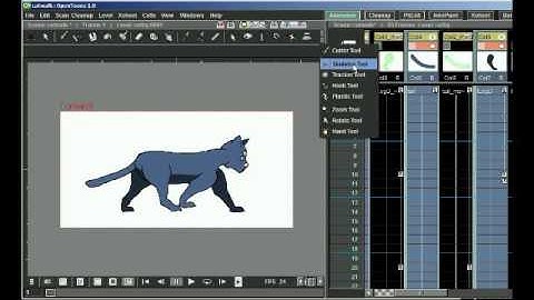 Looking at Open Toonz; cat walk cycle