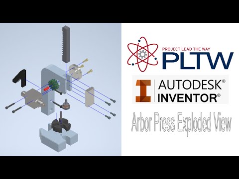 Arbor Press Exploded View (PLTW - Autodesk Inventor)