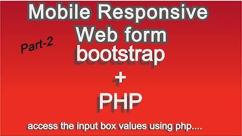 Contact form || bootstrap || PHP || mobile responsive || part-2 ||