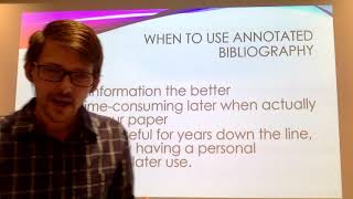 APA Annotated Bibliography Lecture