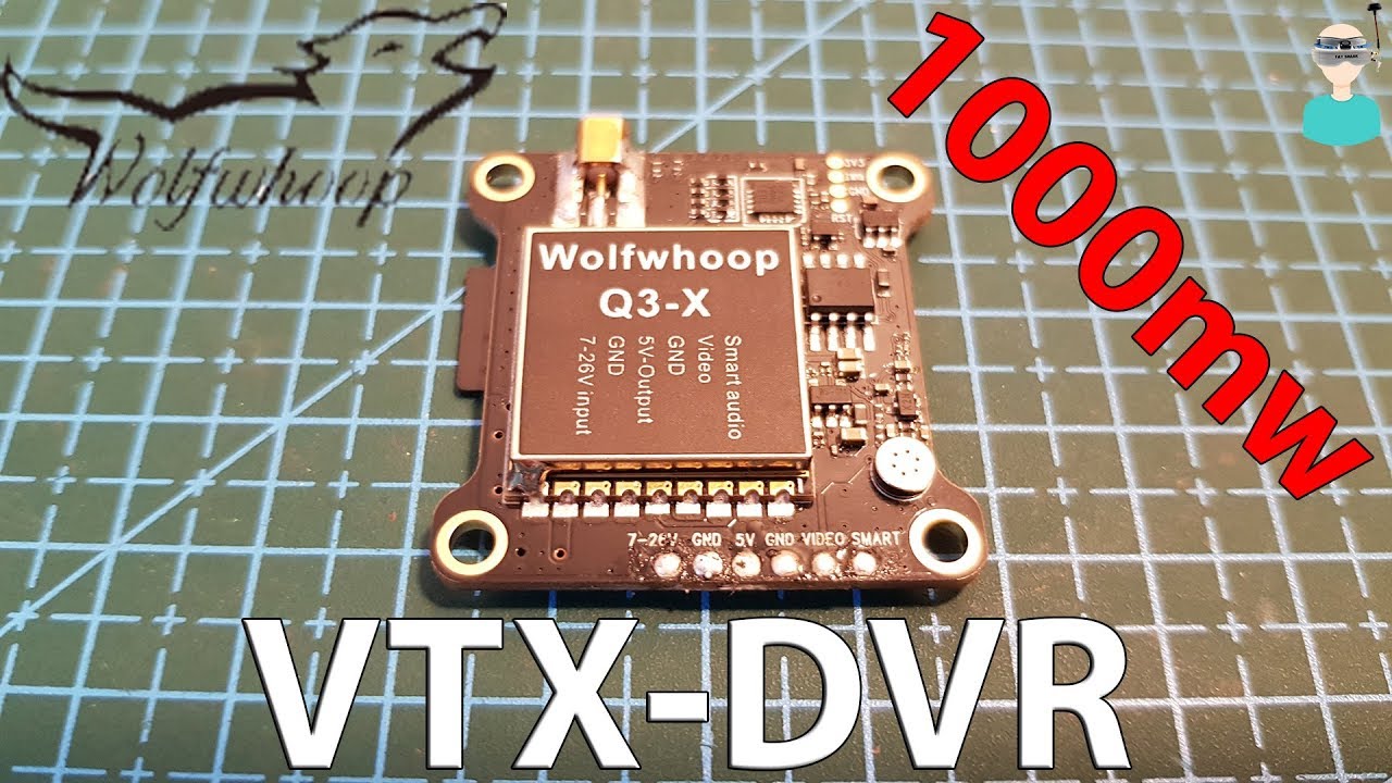 Wolfwhoop Q3-X 5.8GHz 0.01/25/200/600/1000mW Switchable FPV Video Transmitter with Smart Audio and Build in DVR 