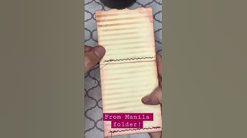 Junk journal note cards from Manila folders!