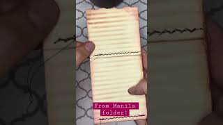 Junk journal note cards from Manila folders!