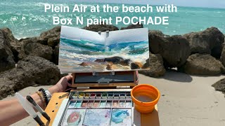 Plein Air at the beach with Box N paint POCHADE