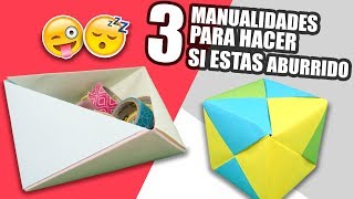 3 MANUALIDADES PARA HACER SI ESTAS ABURRIDO|Manualidades|DIY