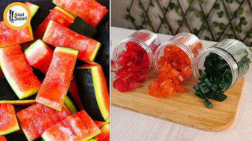 Homemade Tutti Frutti with Watermelon Rind Recipe by Food Fusion