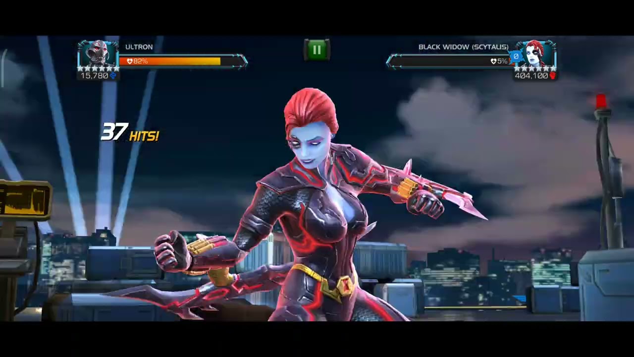 Black Widow Scytalis VFX bug vs Ultron and Hércules boss figth. 