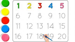 Number Writing Practice 1-20 ✏️ | Easy Tracing Activity for Toddlers & Kindergarten