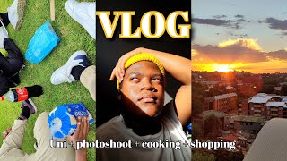 VLOG || Campus life + photoshoot + cooking + shopping #southafrican