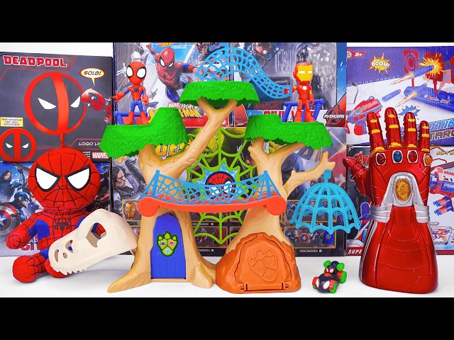 Marvel Spiderman Toys Unboxing Review | Spidey's Dino-Webs Treehouse & Marvel Spidey Collection Toys