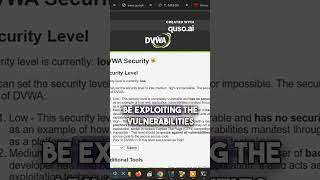 set dvwa security low