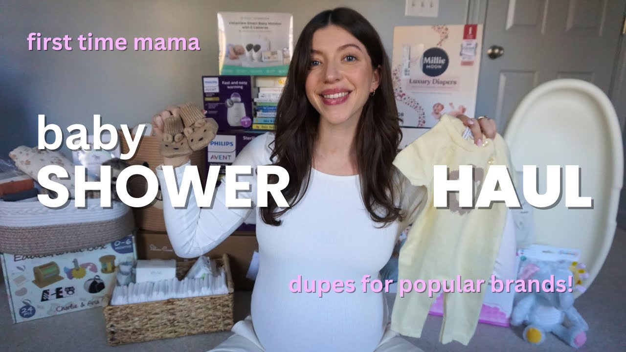 BABY SHOWER HAUL! first time mom, affordable dupes for popular brands