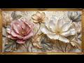 4K White Magnolia Floral Oil Painting | Vintage Flower | Framed TV Art | TV Screensaver Relax Sounds