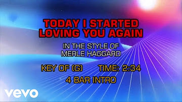 Merle Haggard - Today I Started Loving You Again (Karaoke)