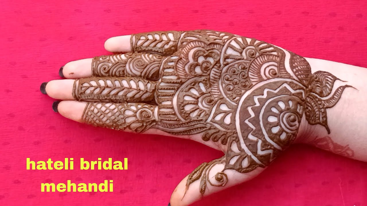 hateli ke bridal mehandi ke new very easy design. # hateli mehandi ...