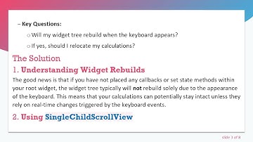Understanding How Keyboard Events Affect Your Flutter Widget Tree