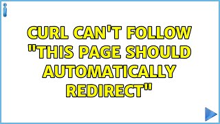 Curl can't follow 'This page should automatically redirect'