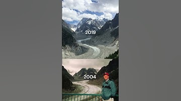 Glacier ice is melting. Watch the story of this rock! #shorts #glacier #ice #climatechange