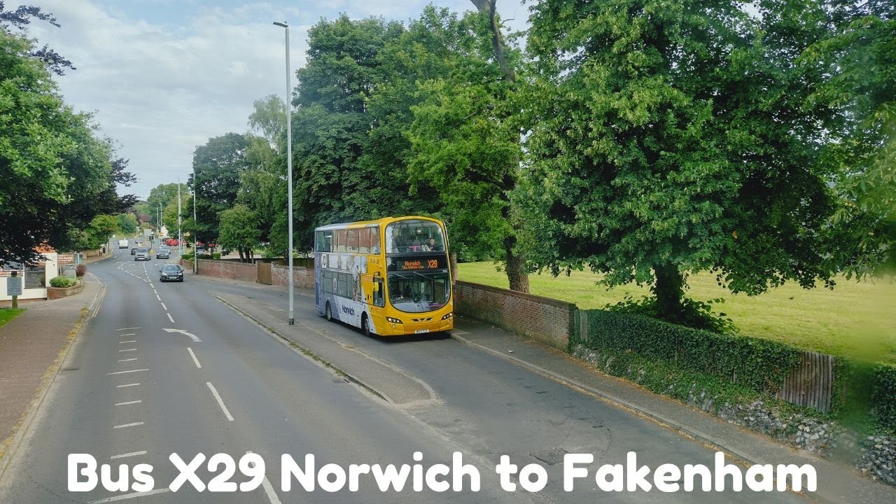 Yellow Line Norfolk Bus X29 Norwich City to Fakenham July 2024