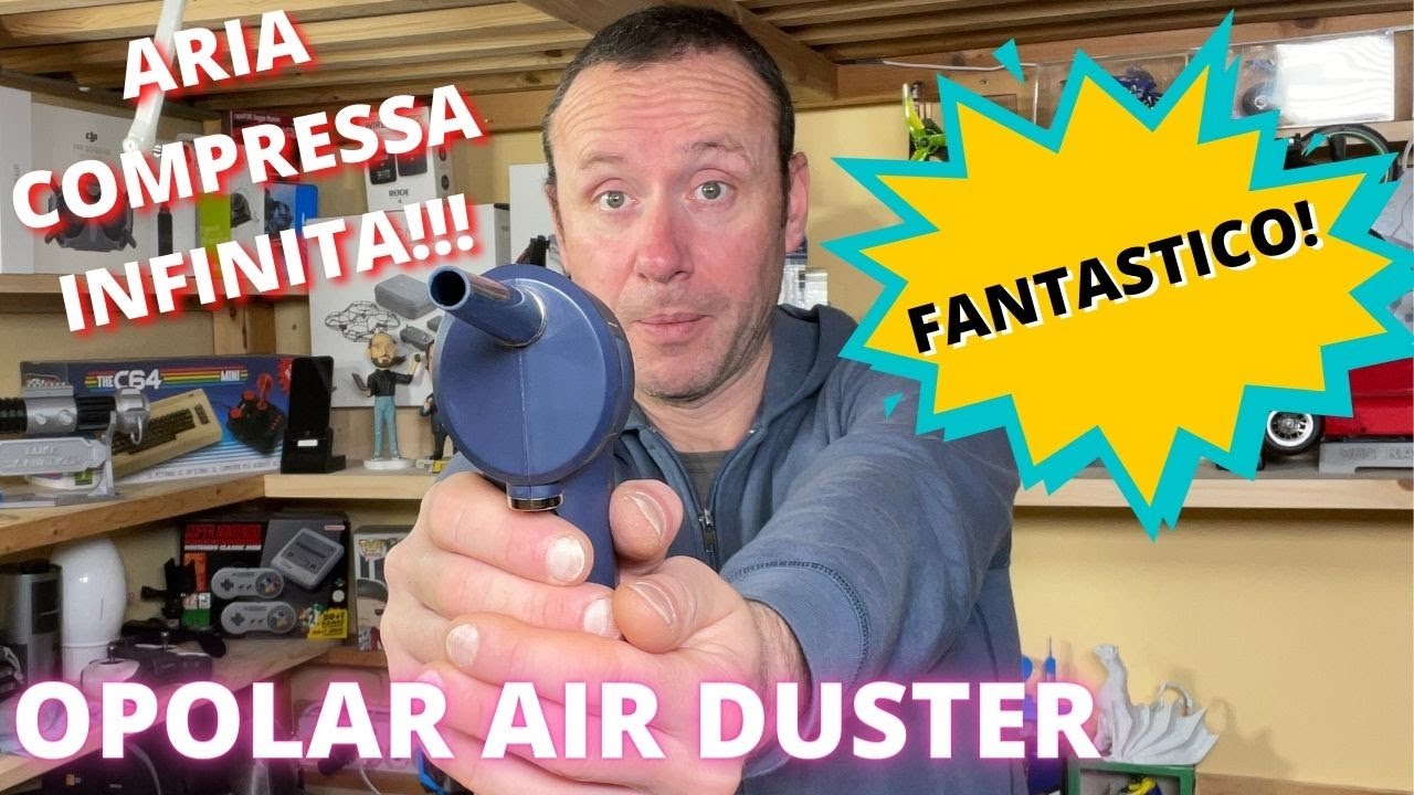 ARIA COMPRESSA INFINITA OPOLAR AIR DUSTER RICARICABILE SPARA ARIA PORTATILE  ADDIO POLVERE RECENSIONE 