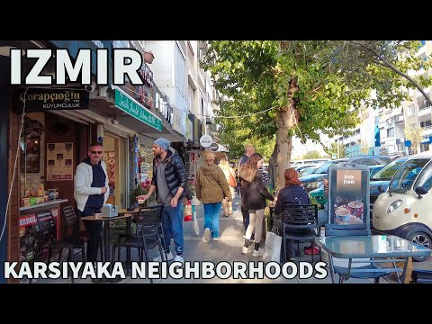 Izmir, تركيا | حي Bostanlı | جولة مشي 4K