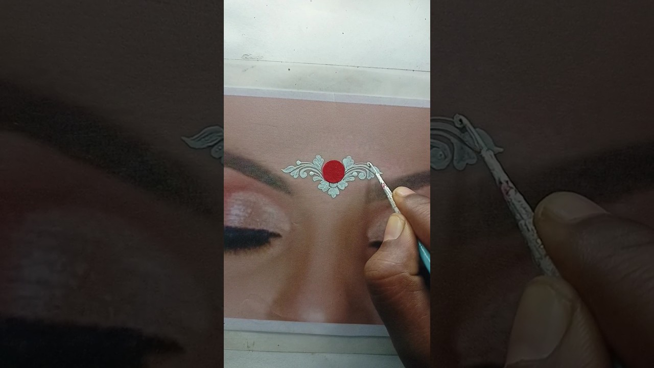 simple bridal bindi design ❤️ kolka design 🥰 