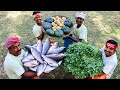 Rui mach Kumro Sobji Shak Vaji & Daal full Lunch for Santali tribe village people | villfood Kitchen