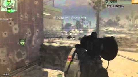 Modern Warfare 2: SnD throwing knife across map + quickscope