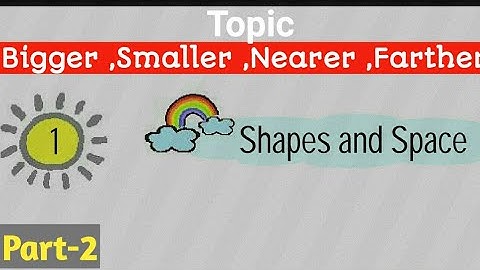 Ncert class 1 Maths|Ch.1 Shapes and space|bigger, smaller, nearer, farther