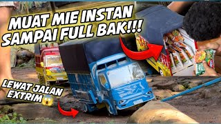 KIRIM BARANG MUATAN MIE INSTAN🔥 2 TRUK CANTER  LEWAT JALAN EXTRIM‼️