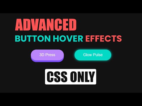 2 Advanced Button Hover Effects using HTML CSS
